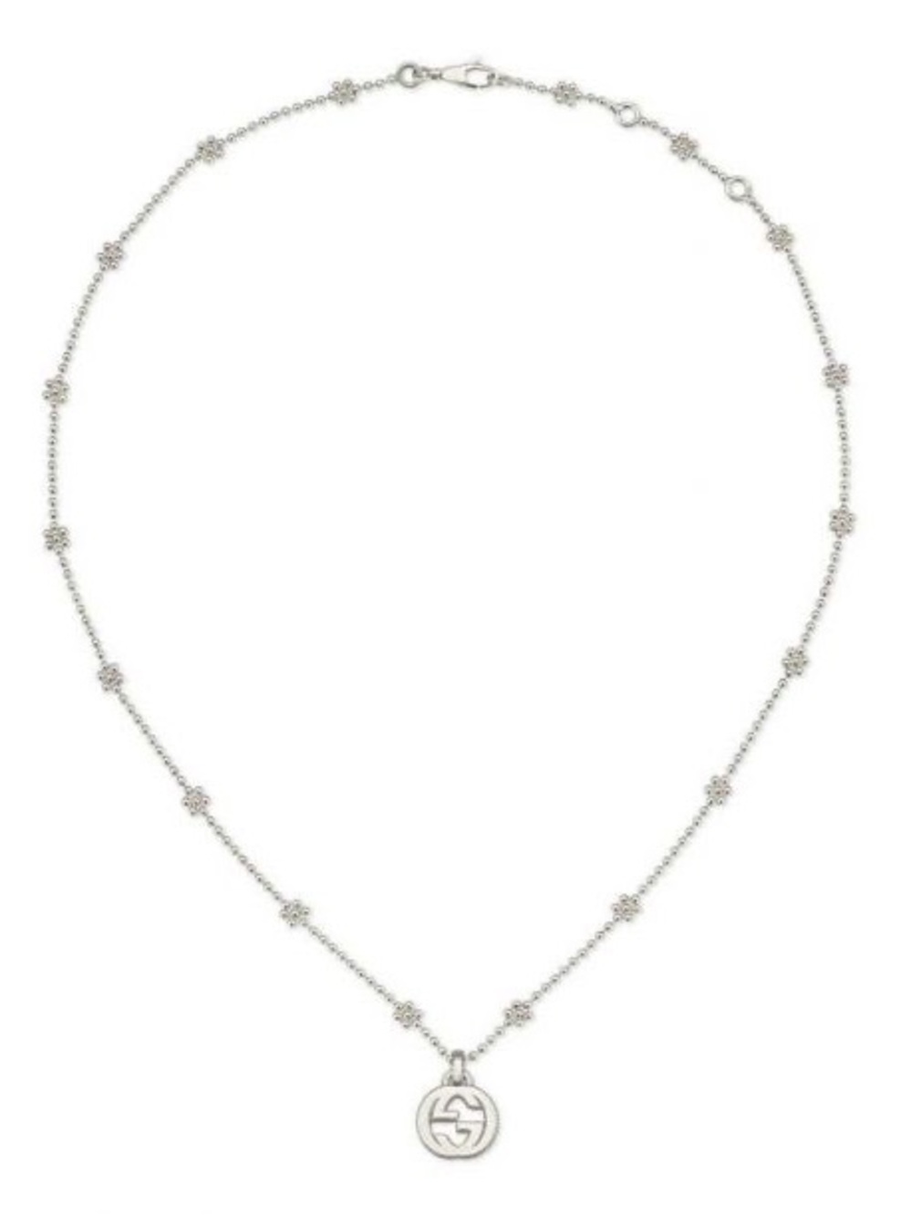 Gucci Interlocking Sterling Silver Necklace